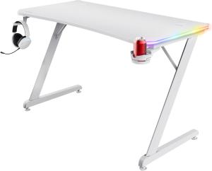 Trust Gaming GXT 709W Luminus RGB White Gaming Desk